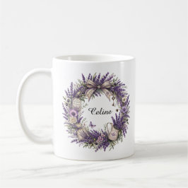 vintage provence lavendelkrans  koffiemok