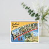 Vintage Providence Rhode Island Briefkaart (Staand voorkant)