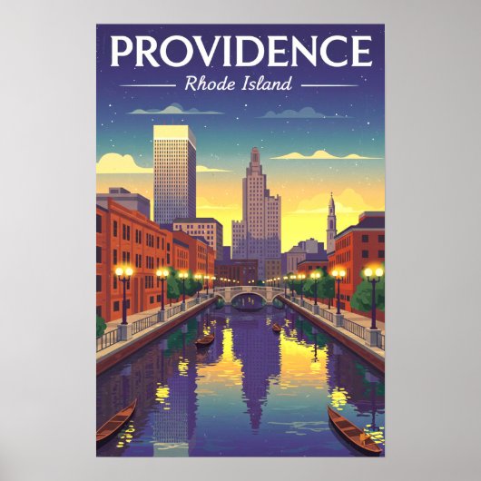 Vintage Providence Rhode Island Poster (Voorkant)