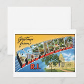 Vintage Providence, RI Briefkaart (Voorkant / Achterkant)