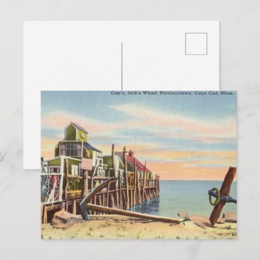 Vintage, Provincetown, Cape Cod, Massachusetts Briefkaart (Voorkant / Achterkant)