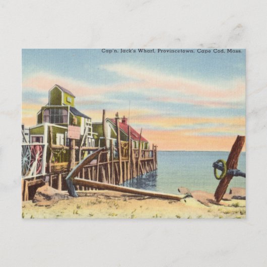 Vintage, Provincetown, Cape Cod, Massachusetts Briefkaart (Voorkant)