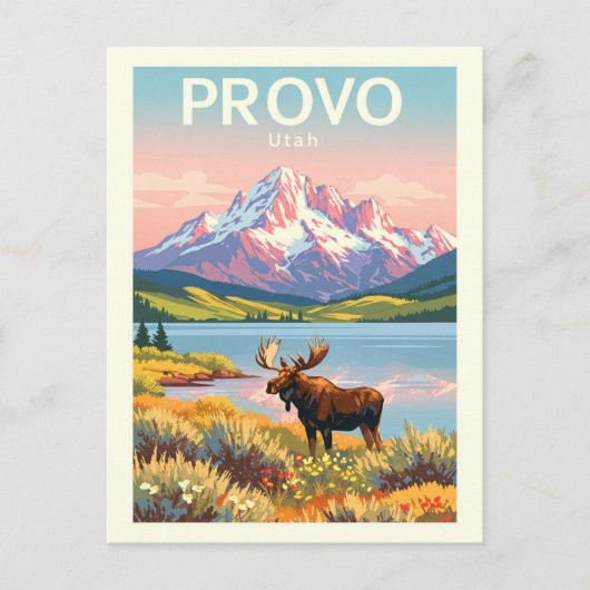 Vintage Provo Utah Briefkaart (Voorkant)
