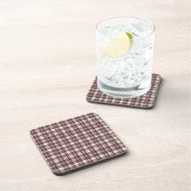 Vintage pruim paars & crème tartan plaid