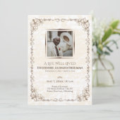 Vintage Psalm 23-herdenkingsprogramma Kaart (Staand voorkant)