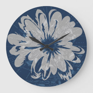 Vintage Psychedelische Bloemen van Waterman Grote Klok