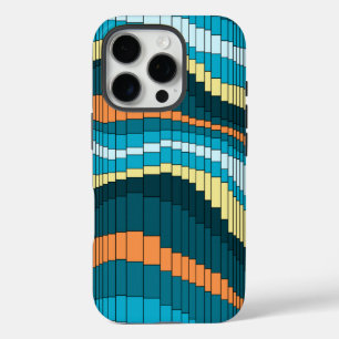 Vintage Psychedelische Gestreept van de achtbaan iPhone 16 Pro Hoesje