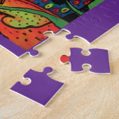Vintage psychedelische paddestoelposter puzzel 60s (Zijkant)