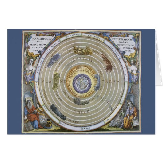 Vintage Ptolemaïsche Planisfeer door Andreas Cella (Voorkant Horizontaal)