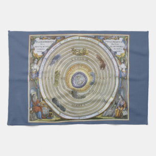 Vintage Ptolemaïsche Planisfeer door Andreas Cella Theedoek