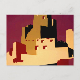 Vintage Pueblos van het Zuidwesten WPA-poster Kuns Briefkaart