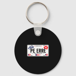 Vintage Puerto Rico grappige zomervakantie Boricua Sleutelhanger