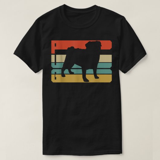 Vintage Pug T-shirt (Design voorkant)