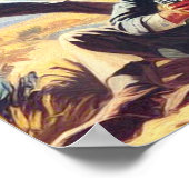 Vintage Pulp Western Illustration Poster (Hoek)