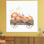 Vintage Pumpkin Cart Canvas Afdruk (Insitu (Woonkamer))