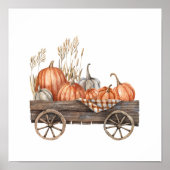 Vintage Pumpkin Cart Poster (Voorkant)