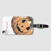 Vintage Pumpkin Cat “Meowloween” iPhone Case Bagagelabel (Voorkant (horizontaal))