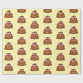 Vintage pumpkin Halloween pattern Cadeaupapier (Vlak)