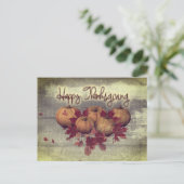 Vintage Pumpkins Invitation Briefkaart (Staand voorkant)