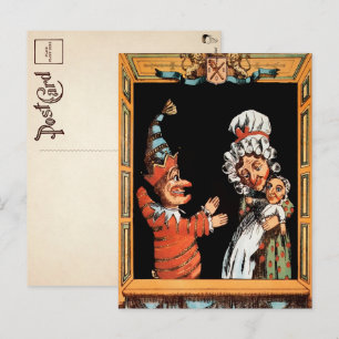 Vintage Punch en Judy Show Briefkaart