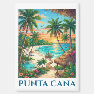 Vintage Punta Cana Dominicaanse Republiek Vakantie Magneet