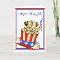 Vintage Puppy met de Kaart van de Vlag