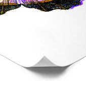 Vintage Purple and Gold Butterfly Illustration Poster (Hoek)