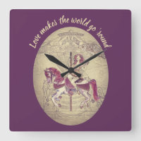 Vintage Purple Carousel Merry Go Round