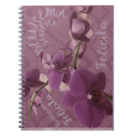 Vintage purple orchid Spiral Photo Notebook Notitieboek