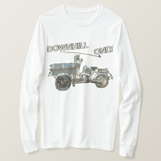 Vintage Push Me Voertuig Heren T-shirt met Lange M