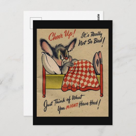 Vintage put Briefkaart (Voorkant / Achterkant)