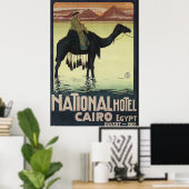 Vintage Pyramide Camel Poster in Caïro Egypte (Thuiskantoor)