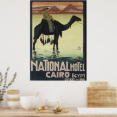 Vintage Pyramide Camel Poster in Caïro Egypte (Keuken)