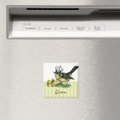 Vintage Queen Bird Valentijnsdag Gift Magneet (Insitu (Vaatwasser))