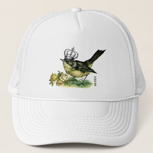 Vintage Queen Bird Valentijnsdag Gift Trucker Pet (Voorkant)