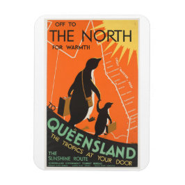 Vintage Queensland Australia Penguins Magnet Magneet