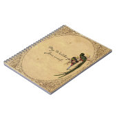 Vintage Quetzal Bird Elegant Wedding Journal Notitieboek (Linkerzijde)