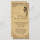 Vintage Quetzal Bird Elegant Wedding Programme Programmakaart (Voorkant / Achterkant)