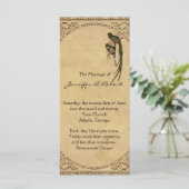 Vintage Quetzal Bird Elegant Wedding Programme Programmakaart (Staand voorkant)