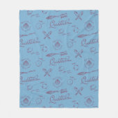 Vintage QUIDDITCH™ Sketch Pattern Fleece Deken (Voorkant)