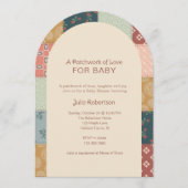 Vintage Quilt Baby Shower Kaart (Voorkant)