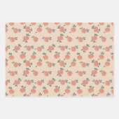 Vintage Quilt Inpakpapier Plat Vel Set van 3 (Voorkant 2)