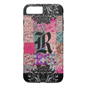 Vintage Quilt Monogram iPhone 8/7 Plus Hoesje