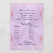 Vintage Quinceanera Program -Lavender/Rose Gold Programmakaart (Achterkant)