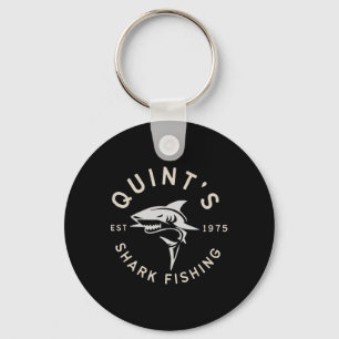 Vintage Quint's Haaien vissen 1975 Retro 2 Sleutelhanger
