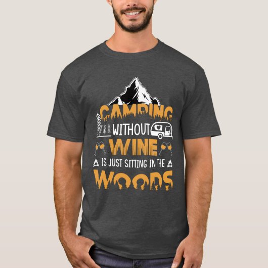 Vintage Quote Camping Adventure girl T-shirt (Voorkant)