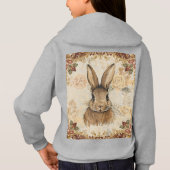Vintage Rabbit,Cute Rabbit with Flowers Pattern  (Achterkant)