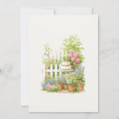 Vintage Rabbit Garden Baby Shower Kaart (Achterkant)