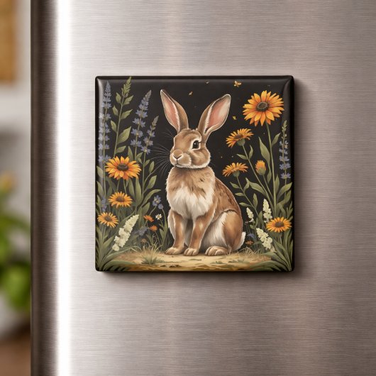 Vintage Rabbit  Magneet