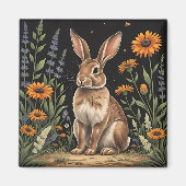 Vintage Rabbit  Magneet (Voorkant)